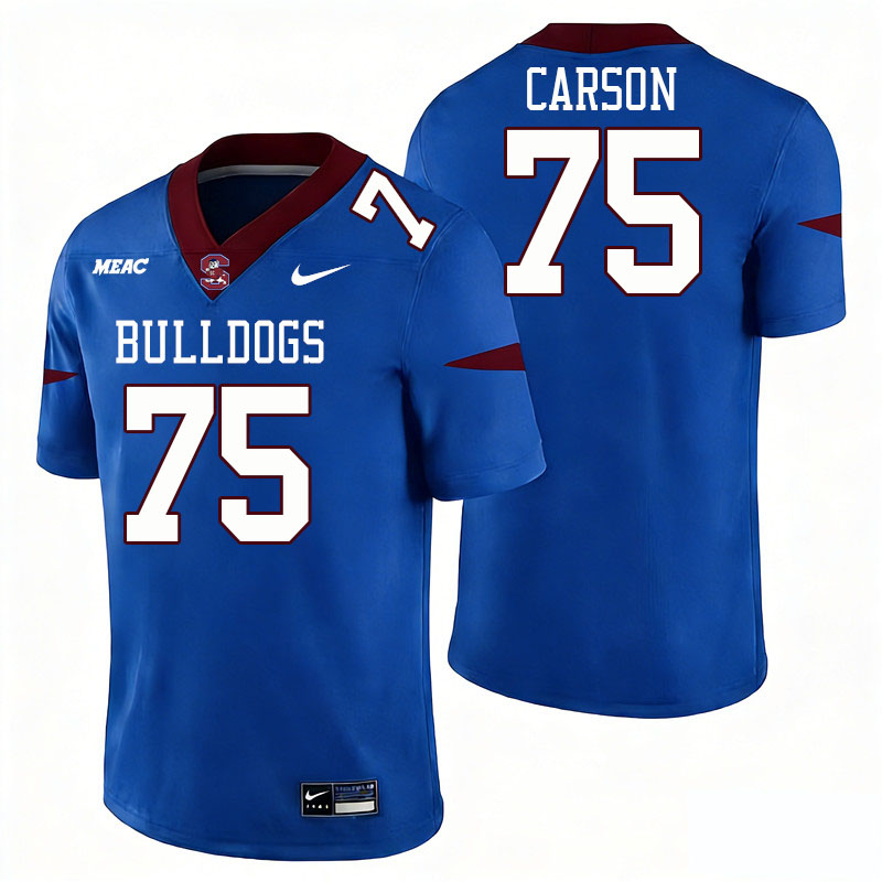 South Carolina State Bulldogs #75 Harry Carson College Football Jerseys,Uniforms Stitched-Blue